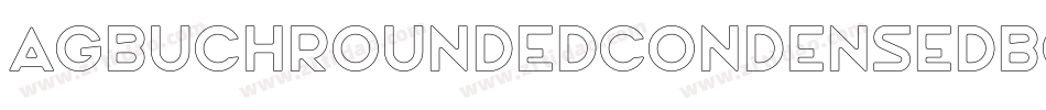AGBuchRoundedCondensedBQ-BoldOutline字体转换