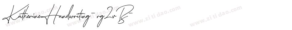KatherineHandwriting-rg2vB字体转换