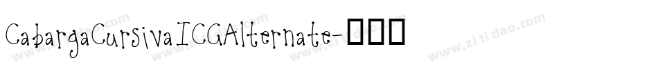 CabargaCursivaICGAlternate字体转换