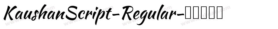 KaushanScript-Regular字体转换