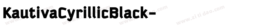 KautivaCyrillicBlack字体转换