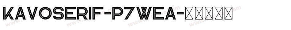 KavoSerif-p7wea字体转换