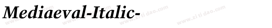 Mediaeval-Italic字体转换
