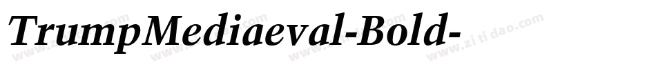 TrumpMediaeval-Bold字体转换