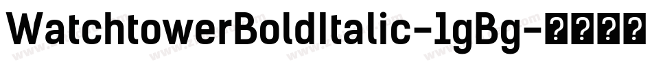 WatchtowerBoldItalic-1gBg字体转换