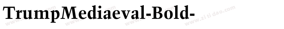 TrumpMediaeval-Bold字体转换
