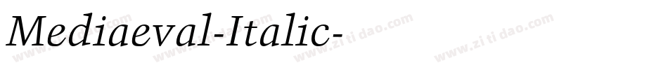 Mediaeval-Italic字体转换