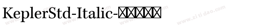 KeplerStd-Italic字体转换