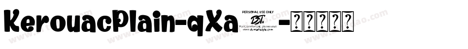 KerouacPlain-qXa2字体转换