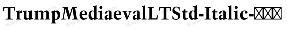 TrumpMediaevalLTStd-Italic字体转换