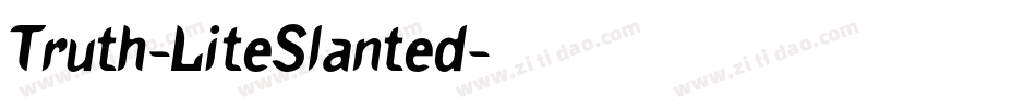 Truth-LiteSlanted字体转换