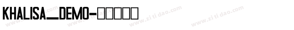 Khalisa_DEMO字体转换
