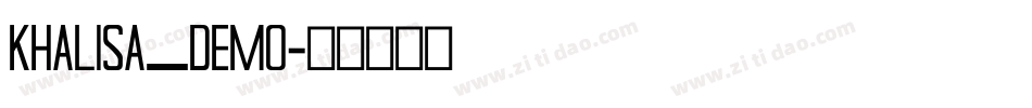 Khalisa_DEMO字体转换