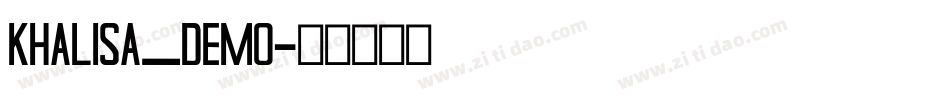 Khalisa_DEMO字体转换
