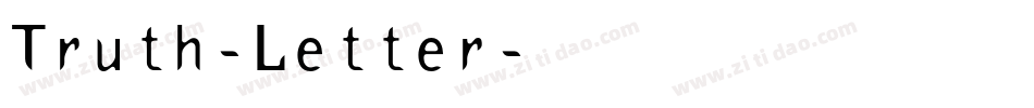 Truth-Letter字体转换