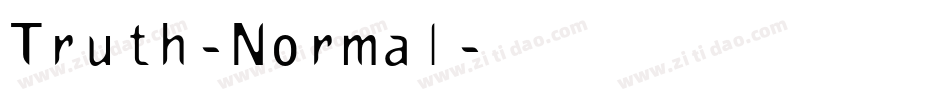 Truth-Normal字体转换