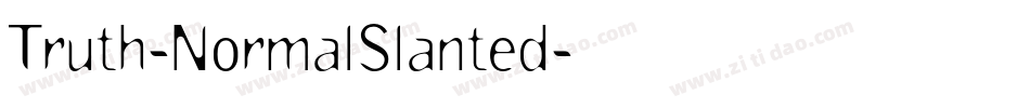 Truth-NormalSlanted字体转换
