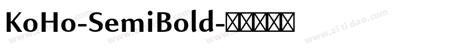 KoHo-SemiBold字体转换