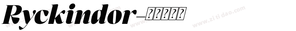 Ryckindor字体转换