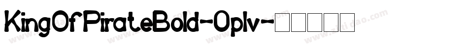 KingOfPirateBold-0plv字体转换