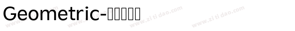 Geometric字体转换