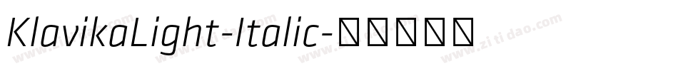 KlavikaLight-Italic字体转换