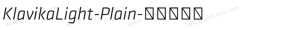 KlavikaLight-Plain字体转换