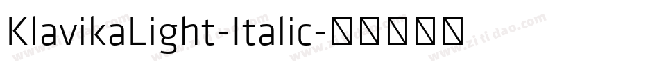 KlavikaLight-Italic字体转换