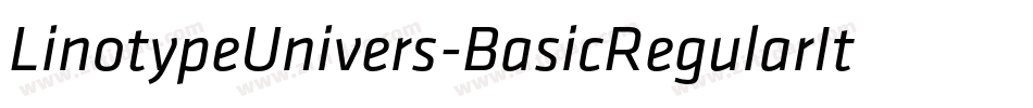 LinotypeUnivers-BasicRegularItalic字体转换