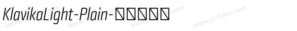KlavikaLight-Plain字体转换