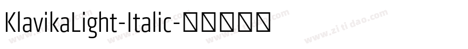 KlavikaLight-Italic字体转换