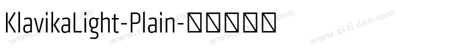 KlavikaLight-Plain字体转换