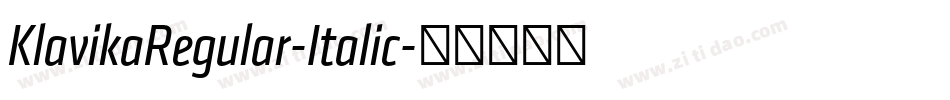 KlavikaRegular-Italic字体转换
