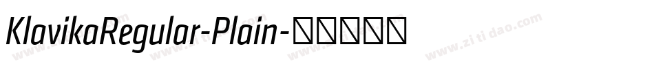 KlavikaRegular-Plain字体转换