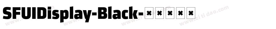 SFUIDisplay-Black字体转换