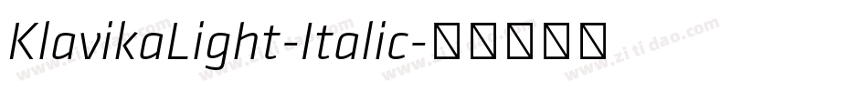 KlavikaLight-Italic字体转换