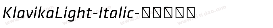 KlavikaLight-Italic字体转换