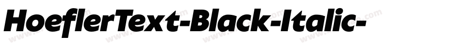 HoeflerText-Black-Italic字体转换