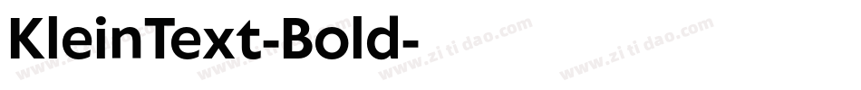 KleinText-Bold字体转换