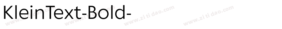 KleinText-Bold字体转换