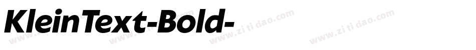 KleinText-Bold字体转换