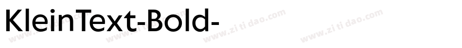 KleinText-Bold字体转换