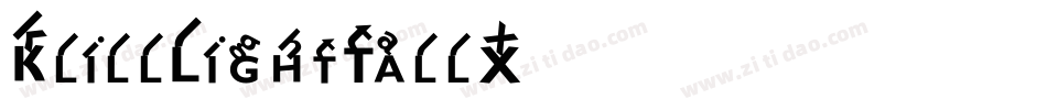 Klill-LightTallX字体转换