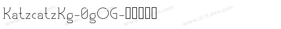 KatzcatzKg-0gOG字体转换