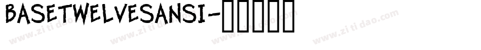 BaseTwelveSansI字体转换