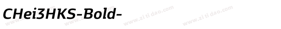 CHei3HKS-Bold字体转换