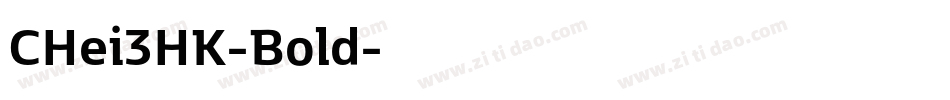 CHei3HK-Bold字体转换