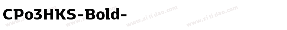 CPo3HKS-Bold字体转换