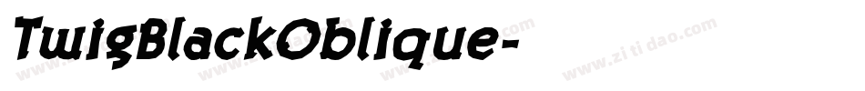 TwigBlackOblique字体转换