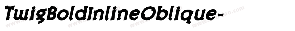 TwigBoldInlineOblique字体转换